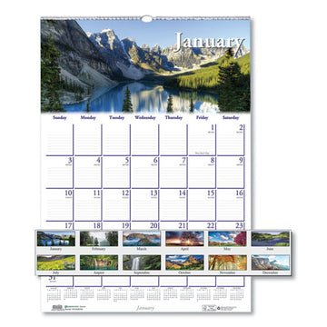 House of Doolittle™ Earthscapes Recycled Monthly Wall Calendar, Scenic Beauty Photography, 12 X 16.5, White Sheets, 12-month (jan-dec): 2022 freeshipping - TVN Wholesale